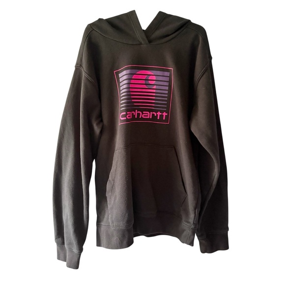 Carhartt Kids‎ Sz 8 Black Sweatshirt Hoodie Casual Style - Picture 1 of 7